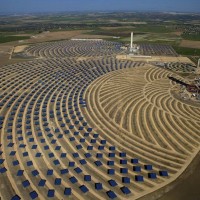 Солнечная тепловая электростанция в Санлукар-ла-Майор. Андалусия, Испания