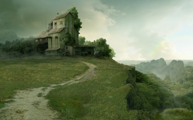 Заброшенный дом на холме