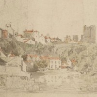 Замок Knaresborough и город на реке. Автор: Joseph Mallord William Turner.
