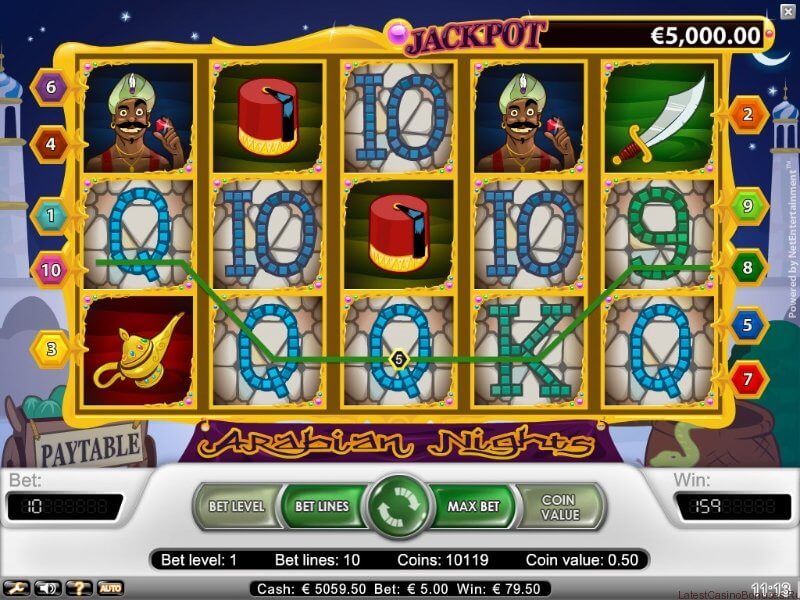 Описание игрового автомата Arabian Nights