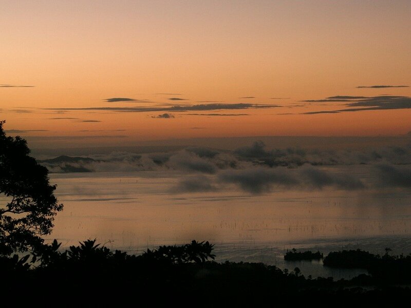 Фото: Туманный закат в джунглях Суринама