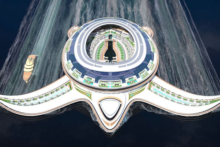 Фото: Невероятный план строительства плавучего города в форме черепахи стоимостью 8 миллиардов долларов