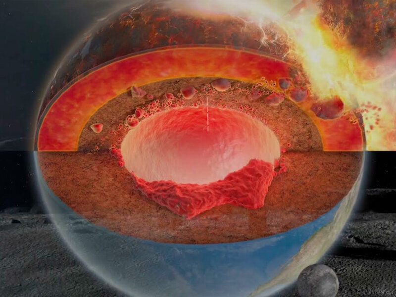 Фото: Вблизи ядра Земли обнаружены остатки давно исчезнувшей планеты
