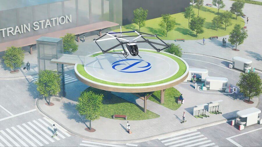 Фото: Городское аэротакси SkyDrive eVTOL